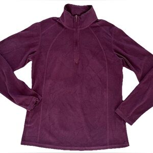 Columbia 1/4 Zip Fleece Pullover Womens M Purple